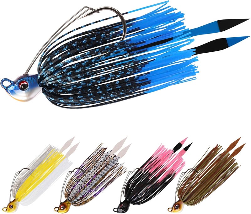 TRUSCEND Jigs Fishing Lures with Ultra Smooth Teflon Hook, Tour Grade Titanium Weed Guard Swim Jigs, Valuable Weedless Skirted Jig, Well-Made Lures for Crappie Bass Trout, Freshwater Fishing Gear - Image 1